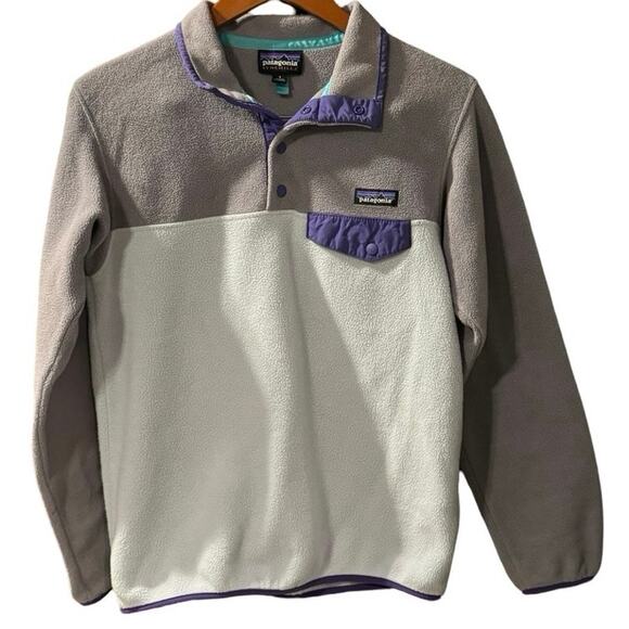 Patagonia Sweaters - Patagonia Women’s Synchilla Snap-T Fleece Two Tone Purple Pullover S small 25455